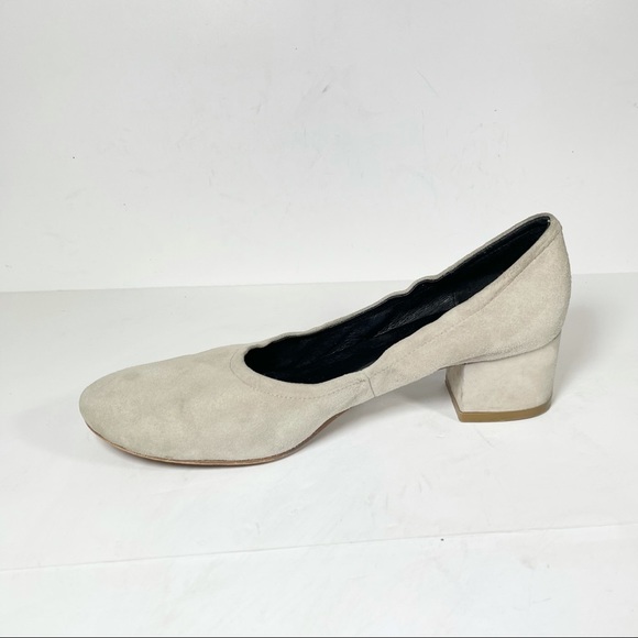 Jeffrey Campbell Bitsie Women’s Pumps Block Heel Light Gray Suede Size 9.5 - Picture 4 of 12